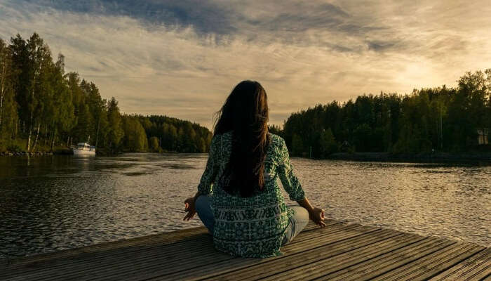 meditating woman