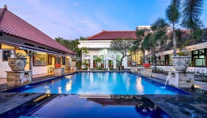 pool in a resort