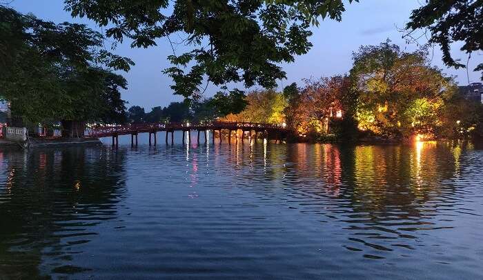 At the Hoan Kiem Lake