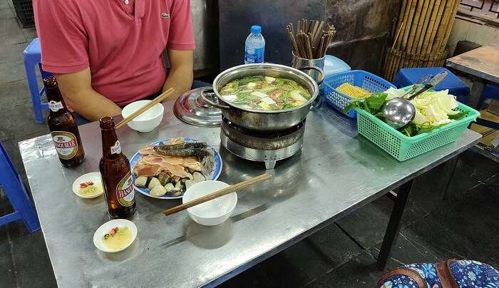 Eating Vietnamese Pot