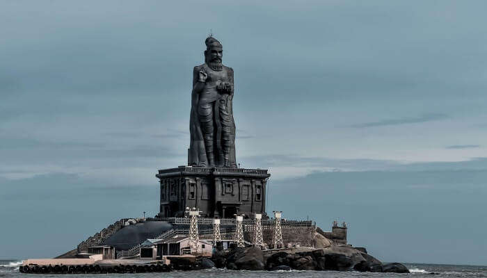 statue above the sea