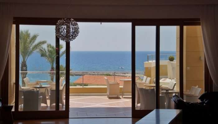 room with a beach view