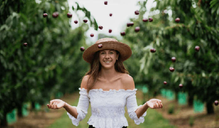 picking a fresh fruit