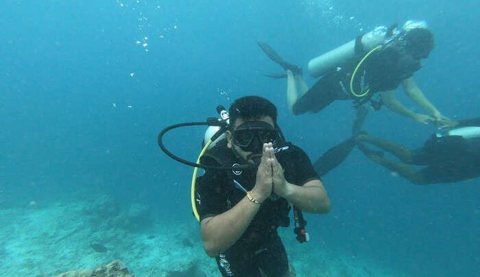 induge in scuba diving