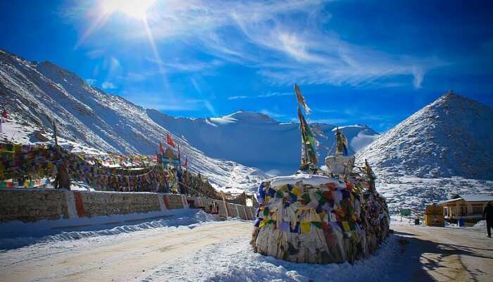 Motor Road At Khardung La Pass, Ladakh