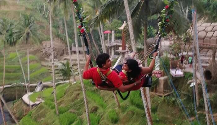 enjoyed the swing in ubud 