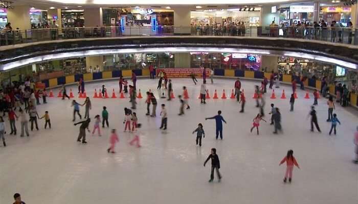 Ice Skating At DLF Mall, Delhi