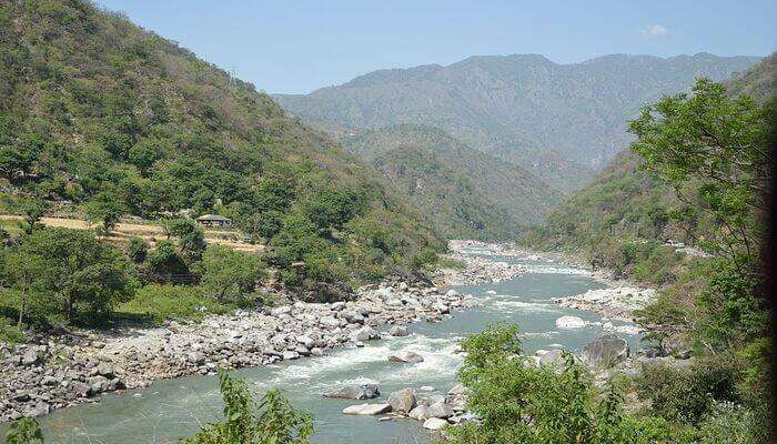 river and mountain view