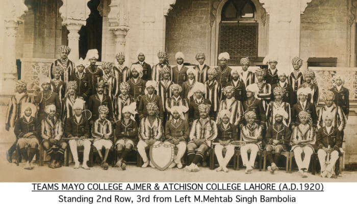 An old photo of Mayo College Museum, Rajasthan