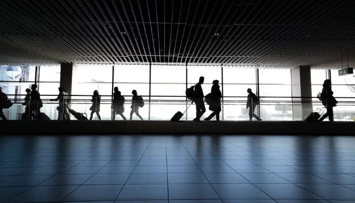 Travelers at the airport