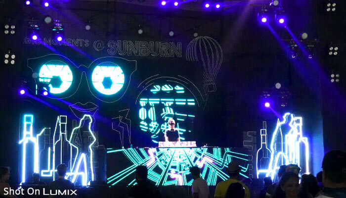 one shot of Sunburn Festival 