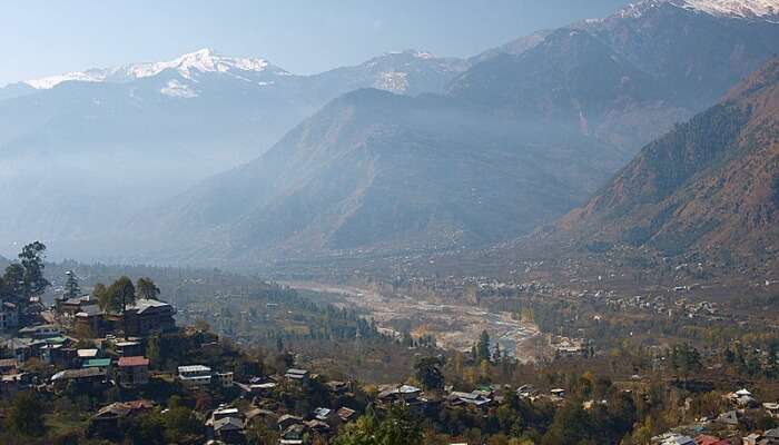 Paragliding activity in hills, Kullu