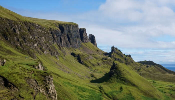 Quiraing is an ideal place for camping in Scotland in winter