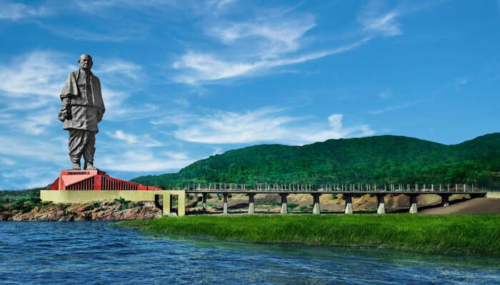 View of river sardar dam