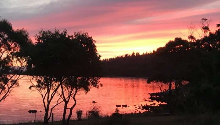 sunset in Tasmania