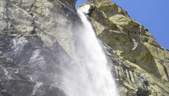 beautiful waterfall in Uttarakhand