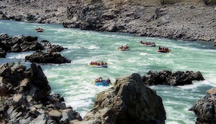 River Rafting in Clear Water