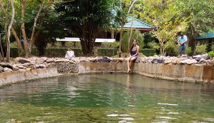 Relaxing at the hot spring in Phuket 