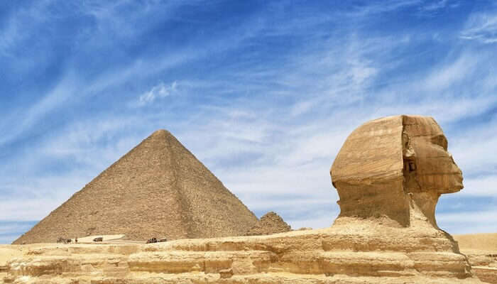 visiting the famous Pyramids of Giza