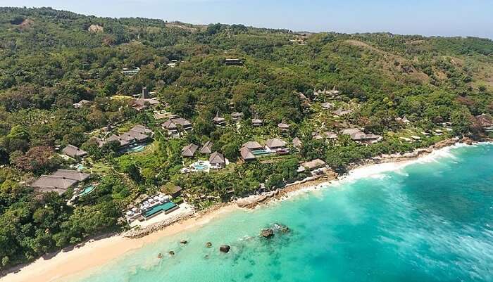 pristine beach in indonesia