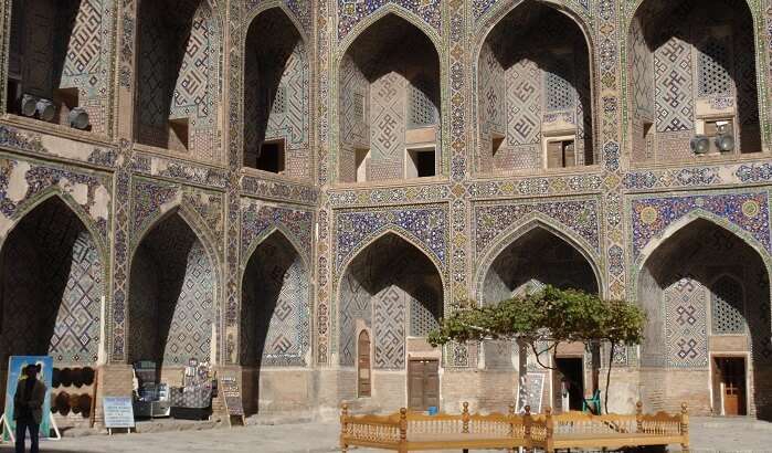 magnificent architecture of this famous Sher Dor Madrasa