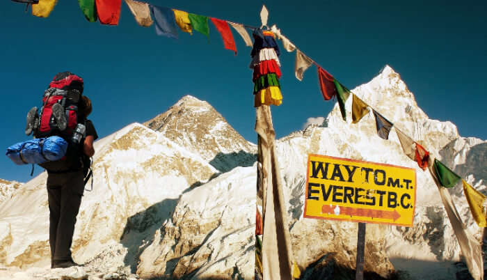 Offering Prayer at Mt Everest