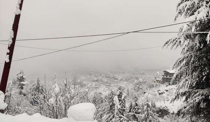 city is covered with snow