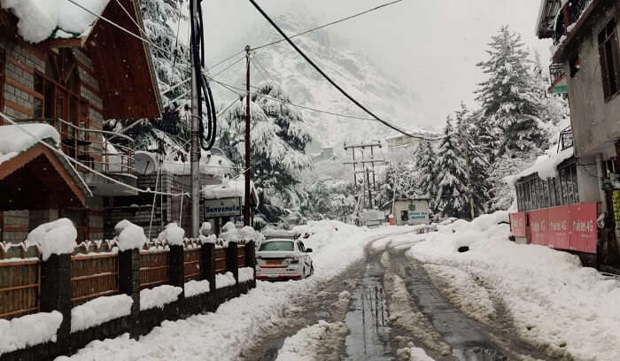 snow covered road