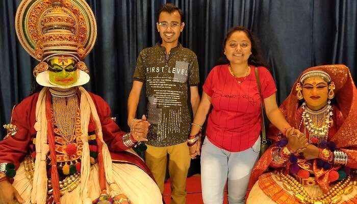 a pic with Kerala folk dancers