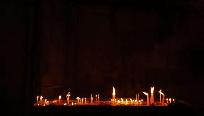 candles in the church