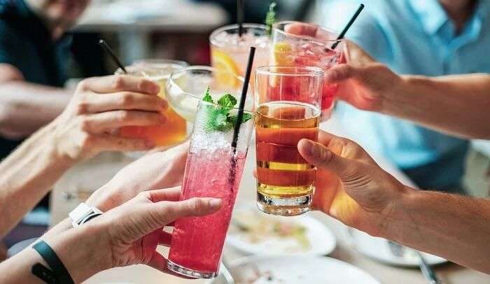 enjoy drinks in the bar