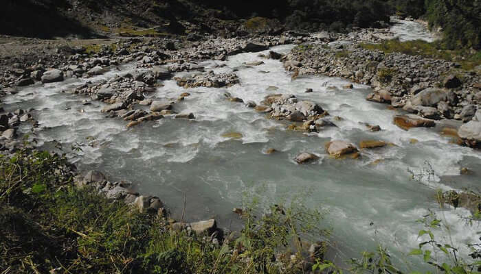 Fast Flowing River In Uttarakhand