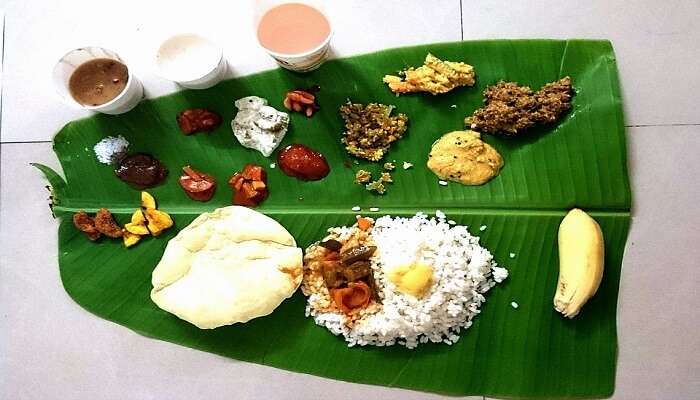 try the famous feast Onam Sadya during Onam festival.