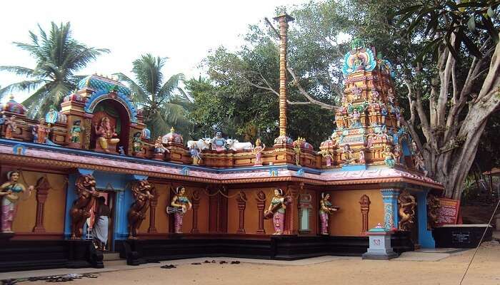 The exquisite exteriors of the Aazhimala Siva temple in Trivandrum.