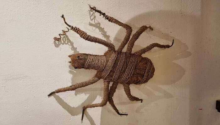 Coir Artworks inside the International Coir Museum, Alappuzha.