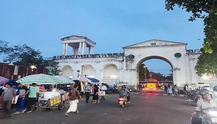 Local markets outside the temple with pooja items 