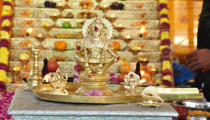 Pray at Ayyappan temple 