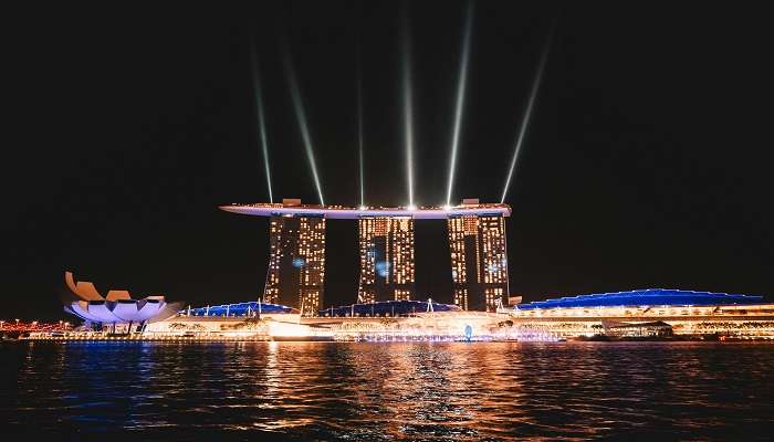 Marina Bay Sands is the best place to visit in Singapore in April.