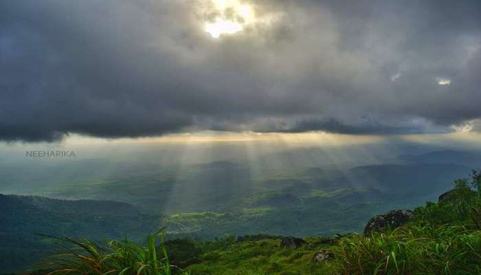 Sunshine view from Ponmudi Hills