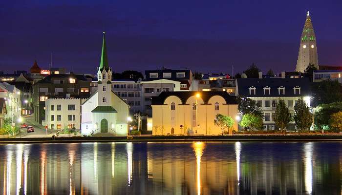 Reyjkavik, Iceland is the perfect place to go if you're looking for lower temperatures, one of the coldest places to visit in Europe in July.