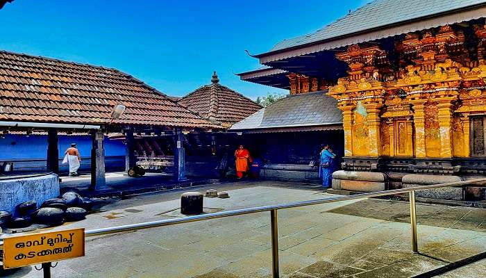 Interior view of a temple