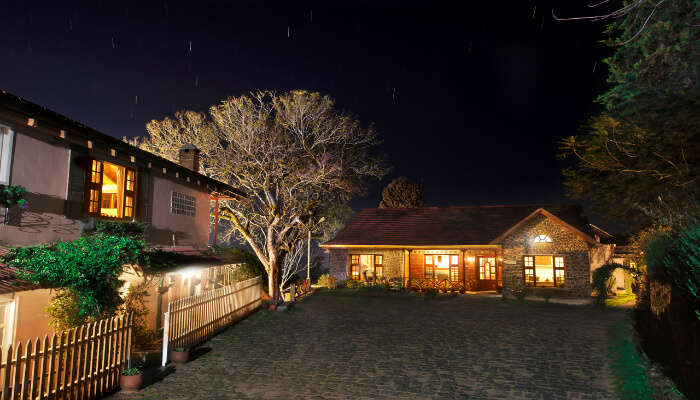 night view of the resort