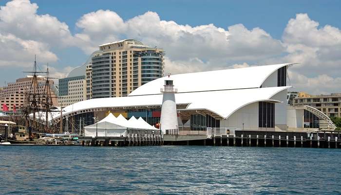 The scenic view of Darling Harbour
