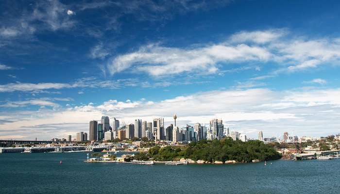 the picturesque view of Goat Island
