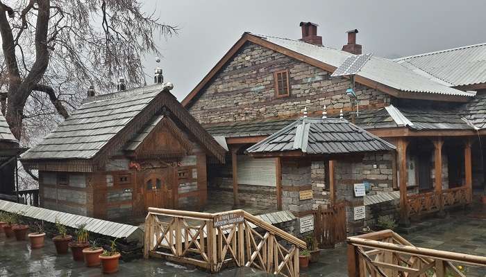 Naggar village in Kasol in winter