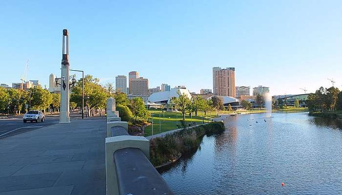 The Adelaide skyline and River Torrens