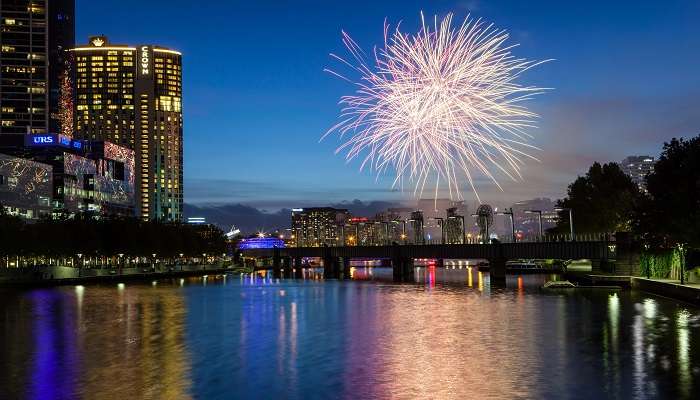 Fireworks in Australia for Christmas