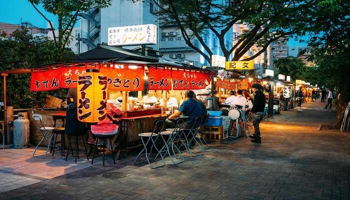 A ramen stall in Japan