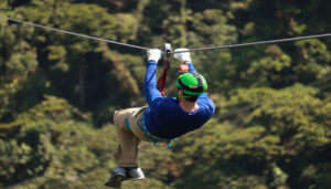 Ziplining in Jim corbett