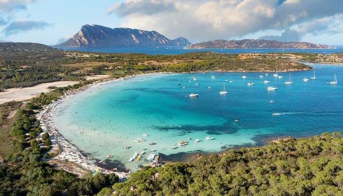 Stunning view of Cala Brandinchi